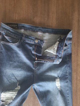 Vaqueros Sinners Skinny Rotos T36/XL Hombre