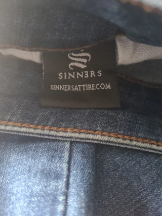 Vaqueros Sinners Skinny Rotos T36/XL Hombre