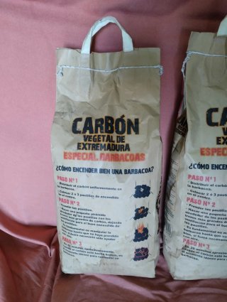 2 Sacos Carbón Vegetal Barbacoa 3kg