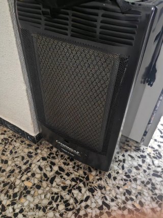 Estufa de gas negra