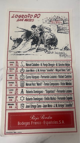 11 Carteles Feria San Mateo Logroño 1984 a 1994