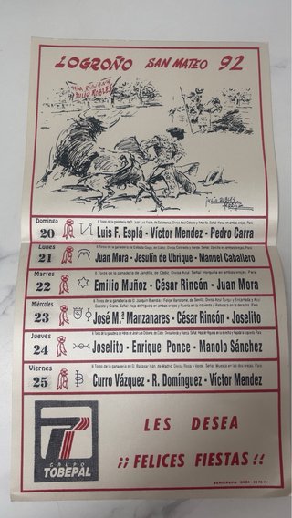 11 Carteles Feria San Mateo Logroño 1984 a 1994