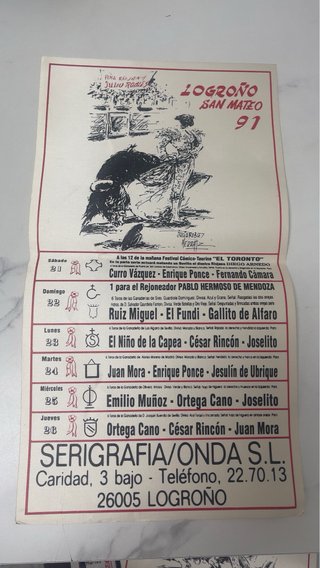 11 Carteles Feria San Mateo Logroño 1984 a 1994