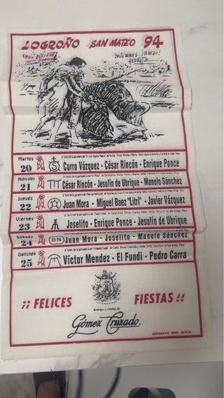 11 Carteles Feria San Mateo Logroño 1984 a 1994