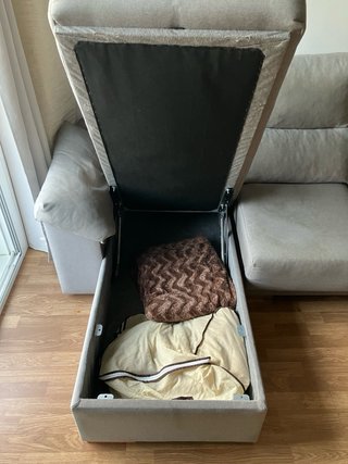 Sofá chaise longue gris