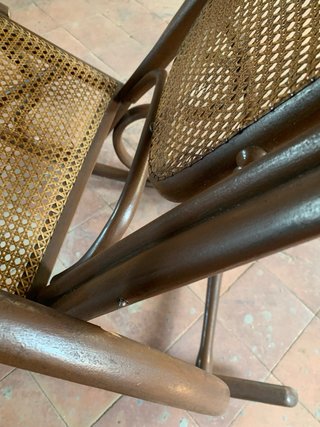 Silla Mecedora Madera y Ratán
