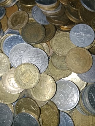 Moneda  Peseta  España por 1 euro.