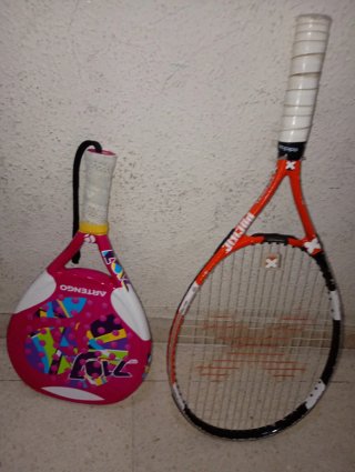 Raqueta de tenis y pala de pádel infantil Artengo