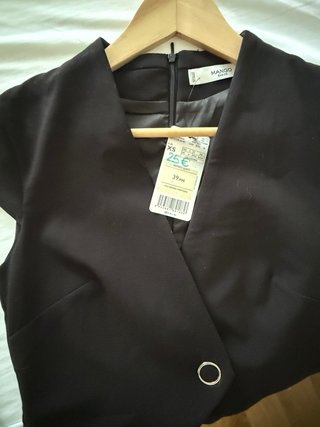 Vestido negro MANGO talla XS
