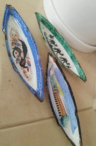 Tris vassoi rame decorati Tunisia