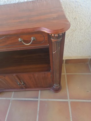 Mueble TV rústico madera