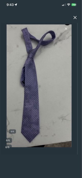 Lote 5 Corbatas Hombre Azul y Morado