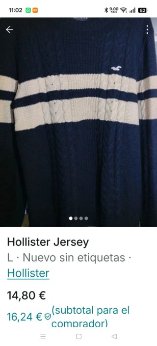 Jersey Hollister Rayas Negro y Beige