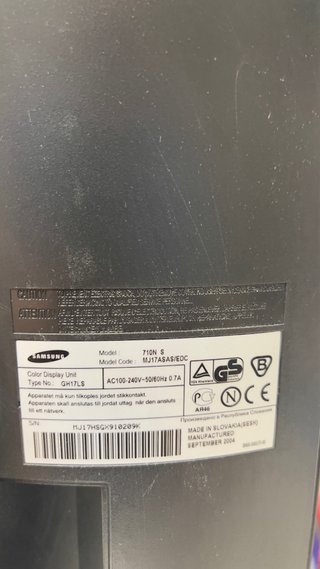 Monitor Samsung SyncMaster 710s