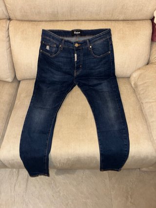 Vaqueros pitillo azules