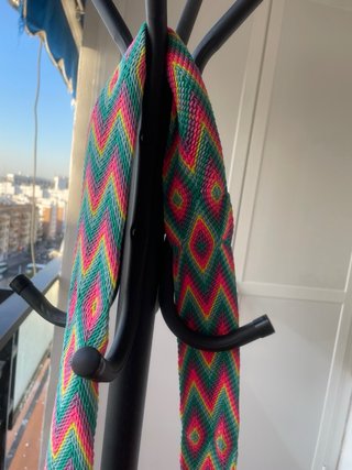Bolso Wayuu Artesanal Fresa Asa Multicolor