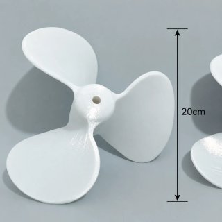 Hélice blanca fueraborda tripala 20cm petg DIY