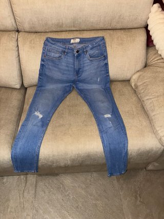 Vaqueros pitillo azules