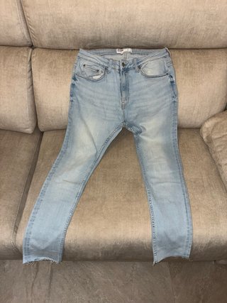 Vaqueros pitillo azules