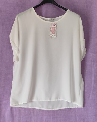 Blusón blanco manga japonesa talla única