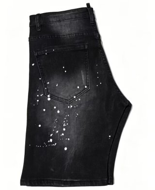 Jeans corti uomo neri con strappi