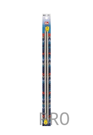 Ferramenta per Maglieria a Punta Singola Prym ALU Grigio Perla 35 cm 6.00 mm, Metallo, 6