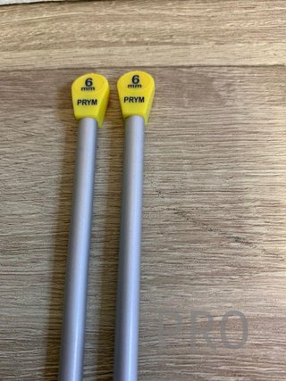 Ferramenta per Maglieria a Punta Singola Prym ALU Grigio Perla 35 cm 6.00 mm, Metallo, 6