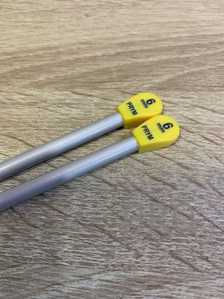 Ferramenta per Maglieria a Punta Singola Prym ALU Grigio Perla 35 cm 6.00 mm, Metallo, 6
