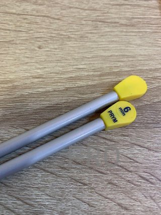 Ferramenta per Maglieria a Punta Singola Prym ALU Grigio Perla 35 cm 6.00 mm, Metallo, 6