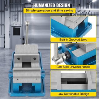 Morsa Super-Lock de 5" para Máquinas NC/CNC, Morsa de Banco de Alta Precisión, Morsa de Sujeción, Morsa CNC, Morsa de Bloqueo, Morsa de Perforación de 125 mm de Ancho CNC 24KN