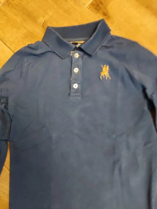 Polo La Jaca blu a manica lunga