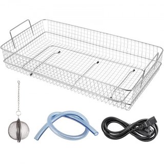 Limpiador Ultrasonido de 30L Máquina de Limpieza Ultrasonica de Doble Frecuencia con Calentador Limpiador de Joyería para Piezas Joyería Gafas Anillo Dentadura Registro Placa de Circuito 28/40KHz