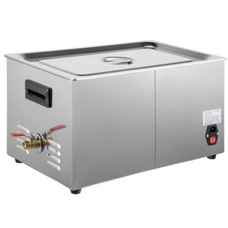 Limpiador Ultrasonido de 30L Máquina de Limpieza Ultrasonica de Doble Frecuencia con Calentador Limpiador de Joyería para Piezas Joyería Gafas Anillo Dentadura Registro Placa de Circuito 28/40KHz