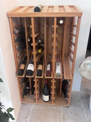 Botellero de madera