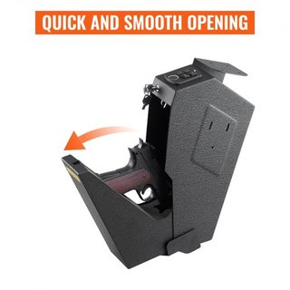 Caja Fuerte para Pistolas con Huella Dactilar, Almacenamiento de Armas, Soporte para Pistolas, Acceso Rápido, Cerradura de Seguridad, Caja de Llave