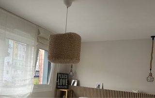 Lámpara de techo tela Ikea beige
