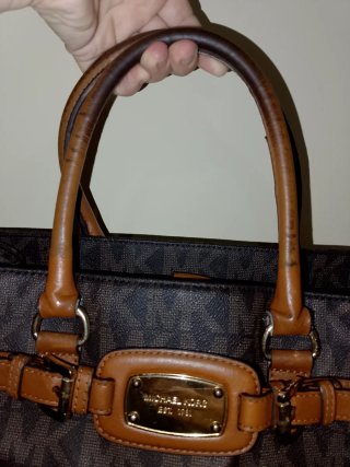 Borsa Michael Kors monogram marrone e oro