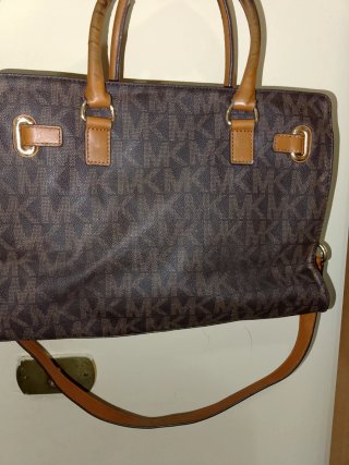 Borsa Michael Kors monogram marrone e oro