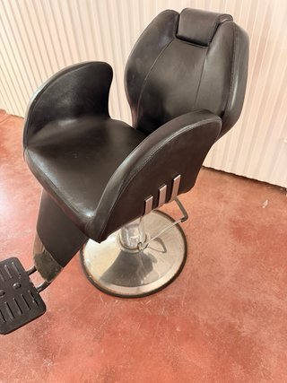 Sillón de peluquería/maquillaje negro