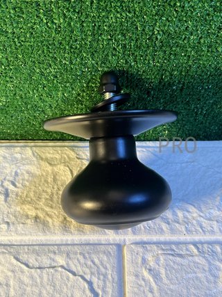 Pomo fijo para puerta entrada negro