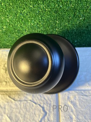 Pomo fijo para puerta entrada negro