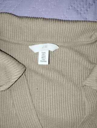 Jersey beige de manga larga