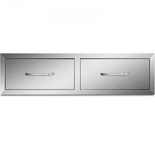 Cajones de Cocina Exterior 30" W x 10" H x 20" D, Cajones de Acceso Doble Horizontal para BBQ de Acero Inoxidable con Mango, Cajones para Isla de BBQ para Cocinas Exteriores o Estación de Parrilla...