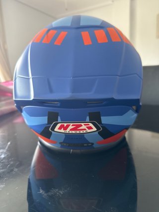 Casco Integral NZ Helmets Azul y Naranja talla S
