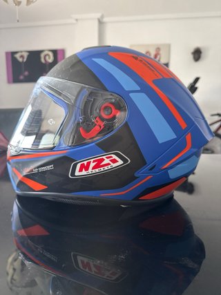Casco Integral NZ Helmets Azul y Naranja talla S