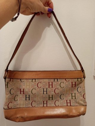 Bolso Carolina Herrera años 90 Marrón