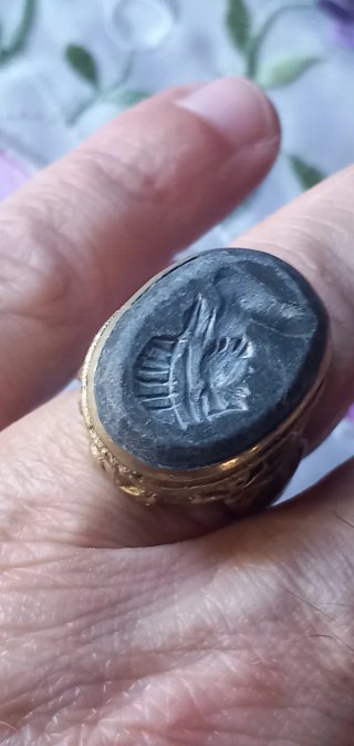 Anello sigillo afghano antico mm 19,1