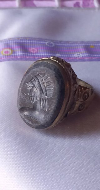Anello sigillo afghano antico mm 19,1