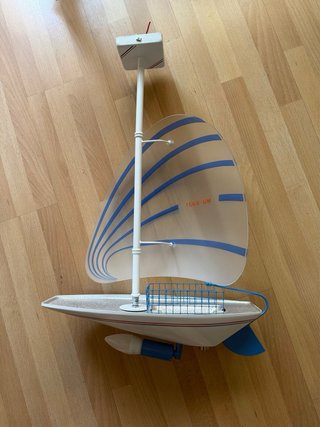 Lampada nautica vela blu e bianca