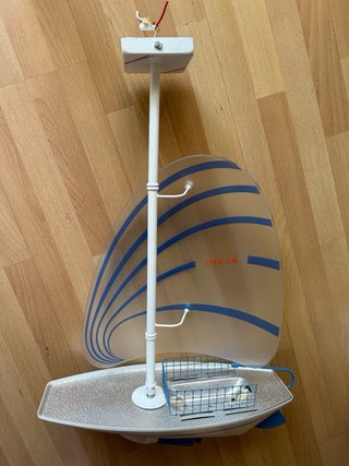 Lampada nautica vela blu e bianca
